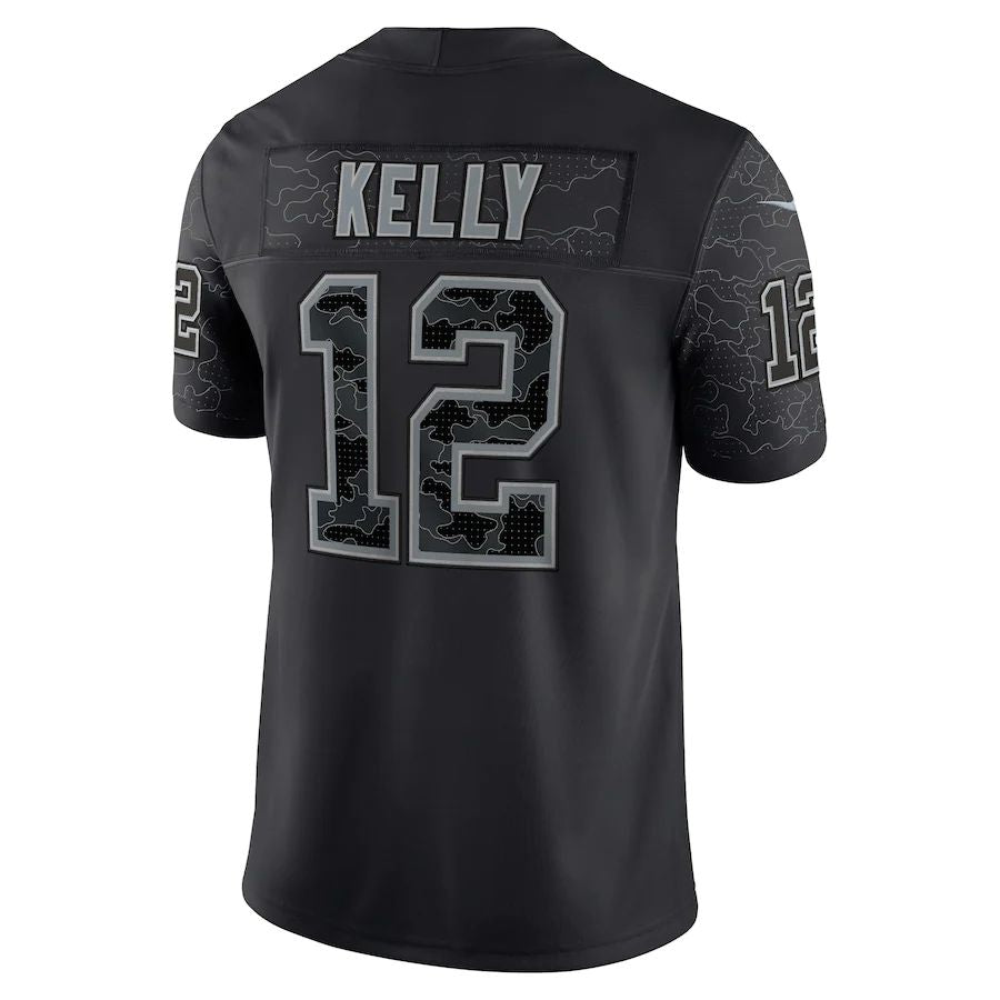 Custom #12 Black BUF Football Shirt Top