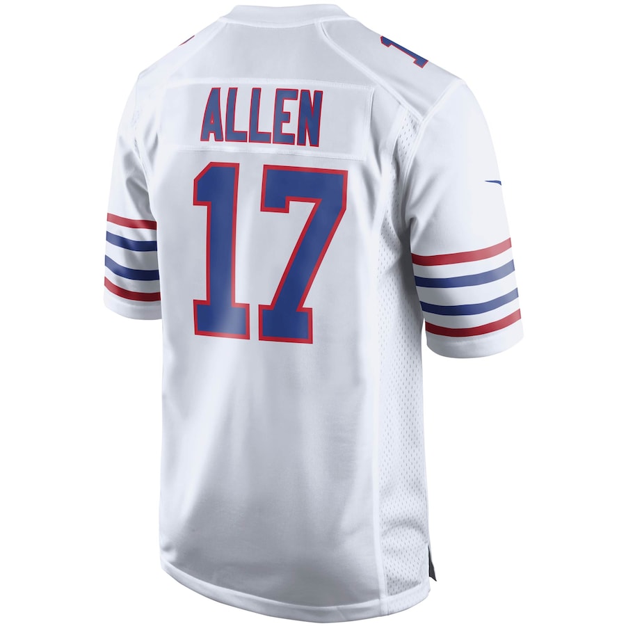 Custom #17 White BUF Football Shirt Top