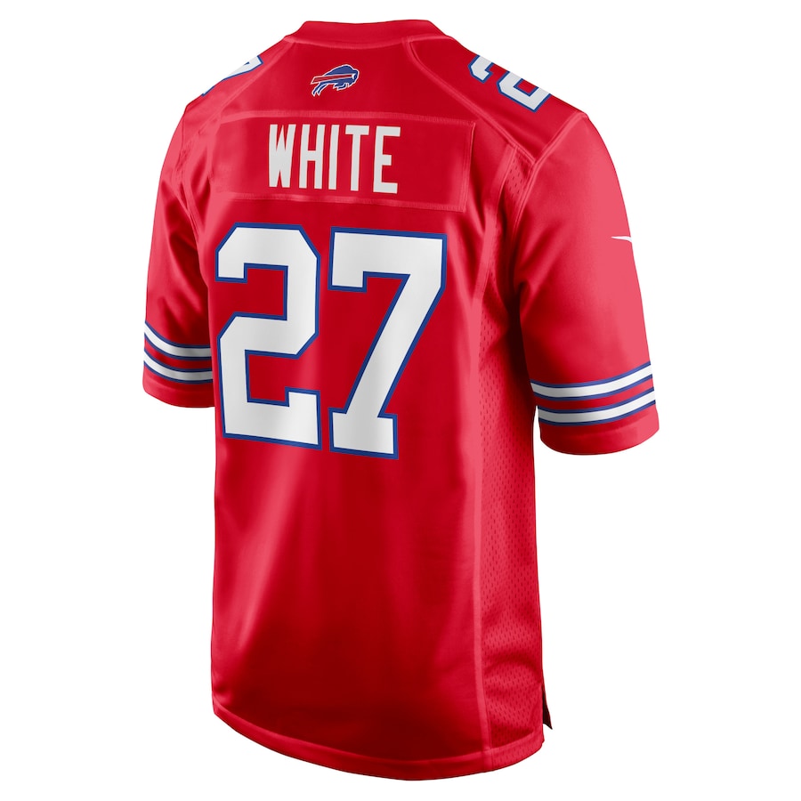 Custom #27 White BUF Football Shirt Top