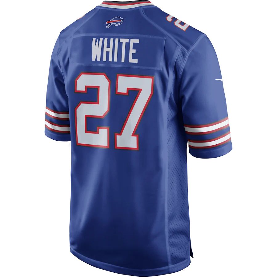 Custom #27 White BUF Football Shirt Top