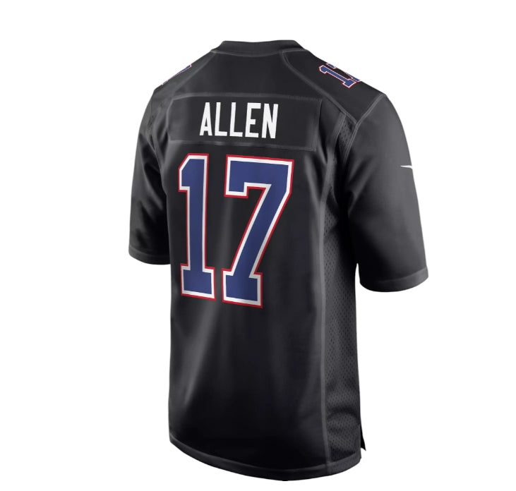 Custom #17 Black BUF Football Shirt Top