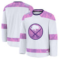 Custom White 2024 BUF Hockey Shirt Top