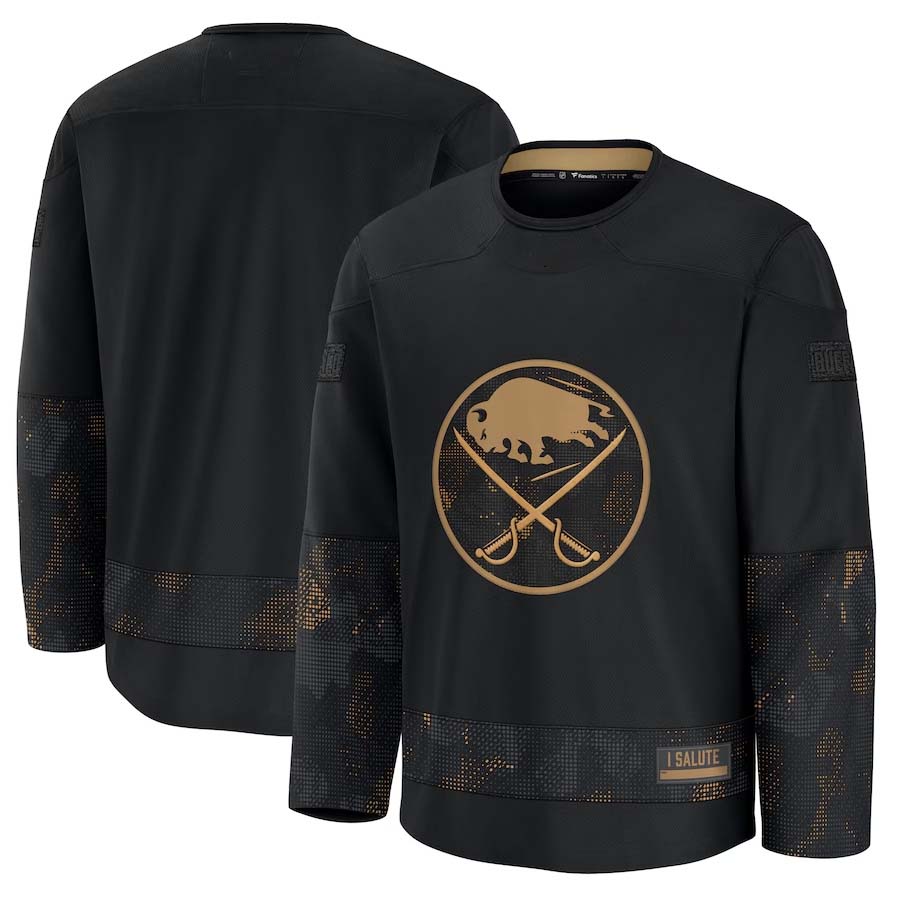 Custom Black 2024 BUF Hockey Shirt Top