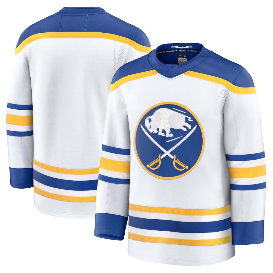 Custom White BUF Hockey Shirt Top