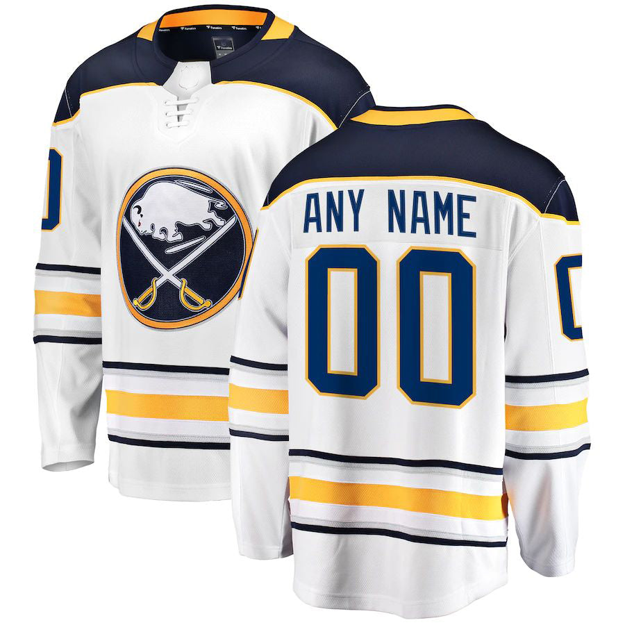 Custom White BUF Hockey Shirt Top