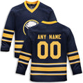Custom Navy BUF Hockey Shirt Top