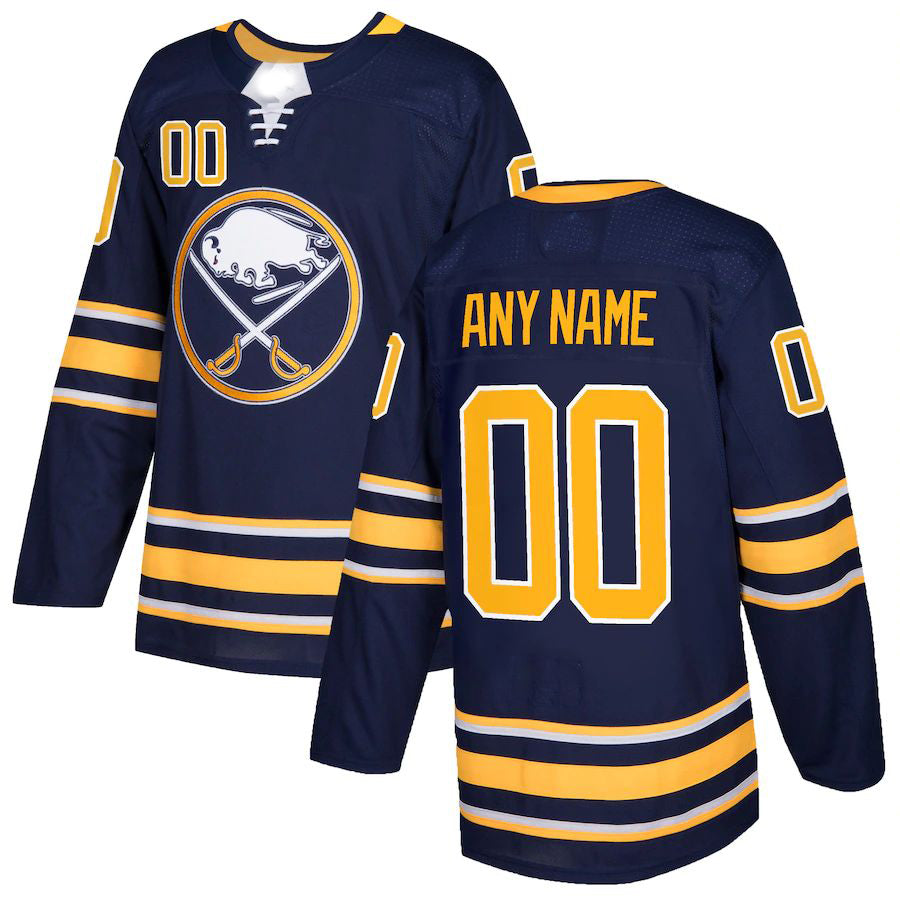 Custom Navy BUF Hockey Shirt Top