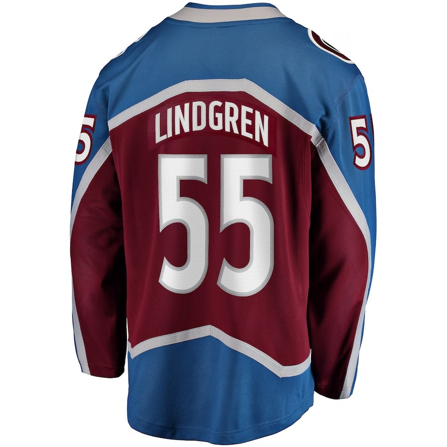 Custom #55 Burgundy COL Hockey Shirt Top