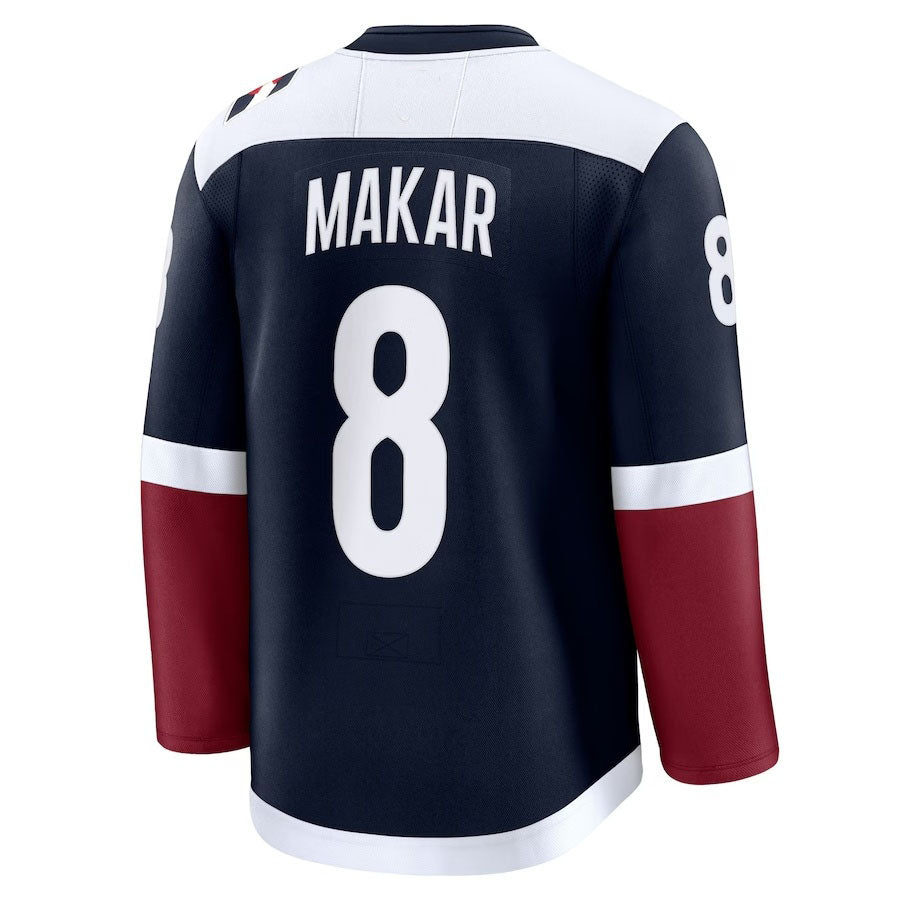Custom #8 Navy COL Hockey Shirt Top
