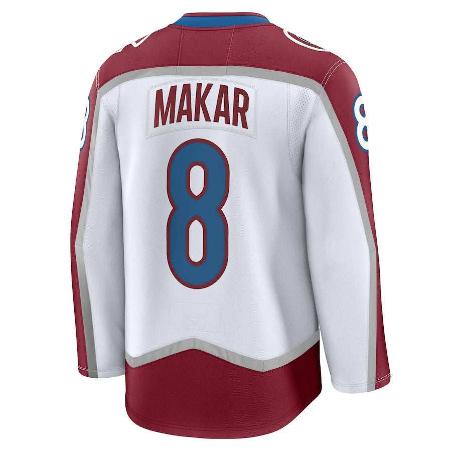 Custom #8 White COL Hockey Shirt Top