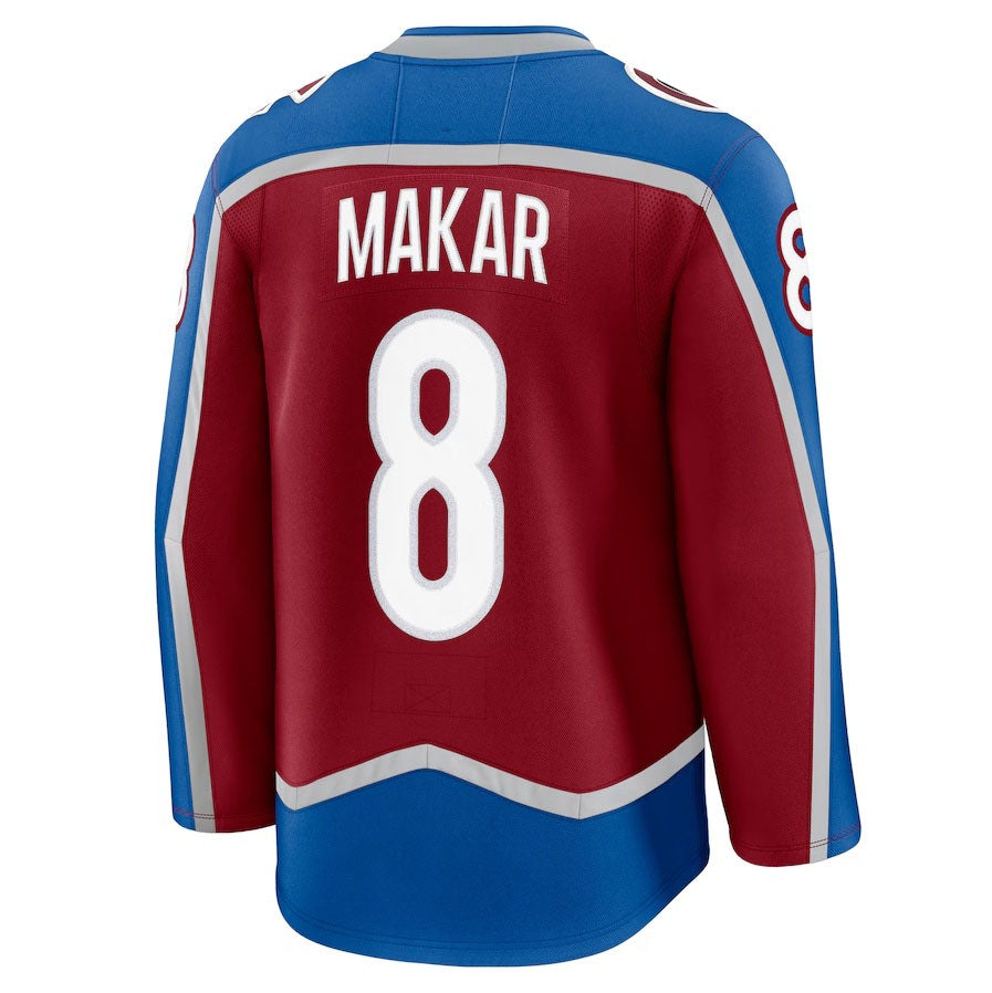 Custom #8 Burgundy COL Hockey Shirt Top
