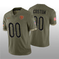 Custom Olive 2022 CHI Football Shirt Top