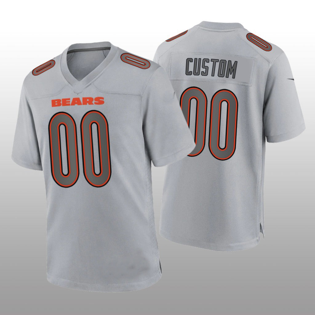 Custom Gray CHI Football Shirt Top