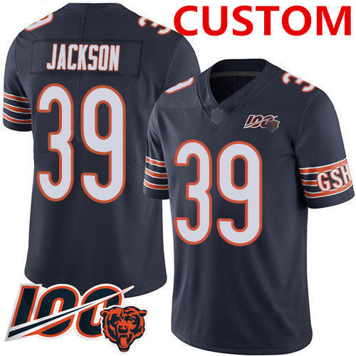 Custom Navy Blue CHI Football Shirt Top