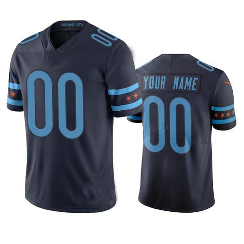Custom Navy CHI Football Shirt Top