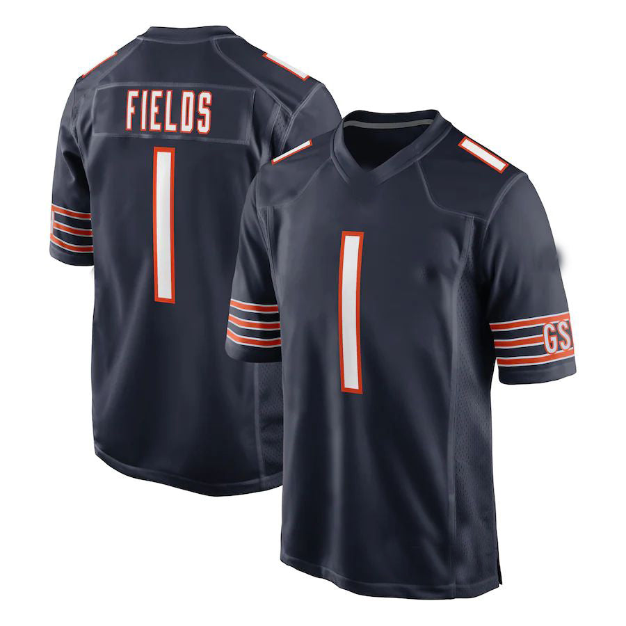 Custom #1 Navy CHI Football Shirt Top