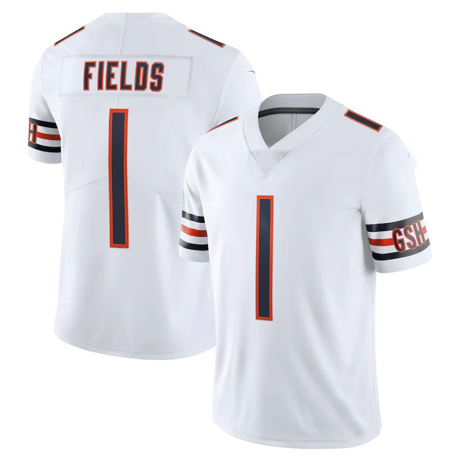 Custom #1 White CHI Football Shirt Top