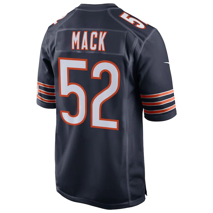 Custom #52 Navy CHI Football Shirt Top