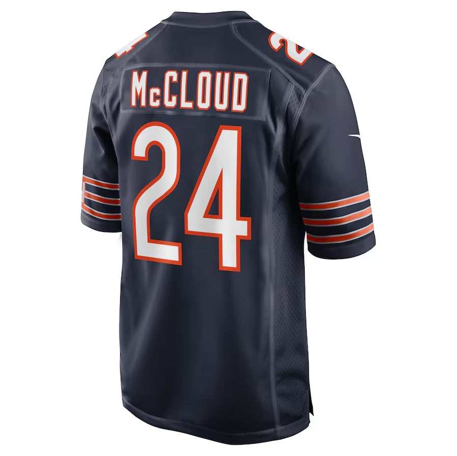 Custom #24 Navy CHI Football Shirt Top
