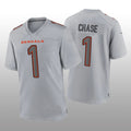 Custom #1 Gray CIN Football Shirt Top