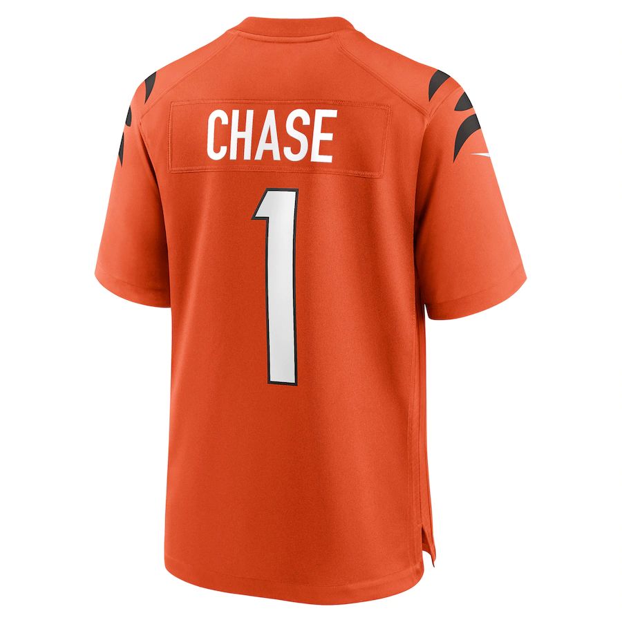 Custom #1 Orange CIN Football Shirt Top