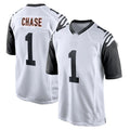 Custom #1 White CIN Football Shirt Top