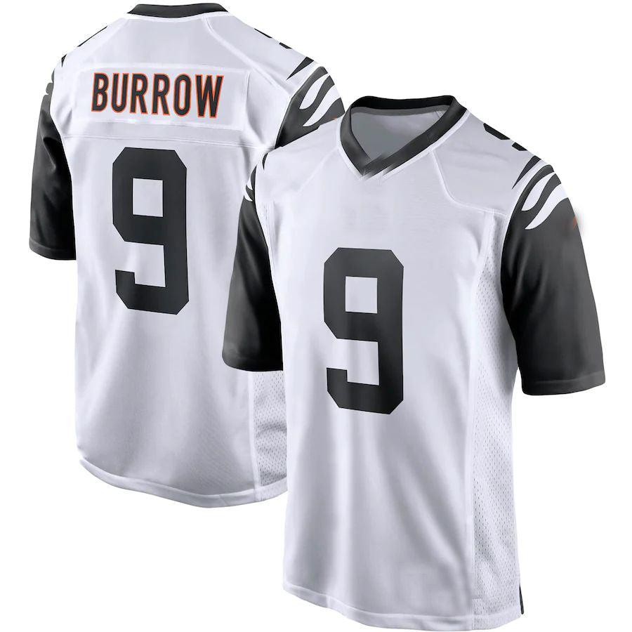 Custom #9 White CIN Football Shirt Top