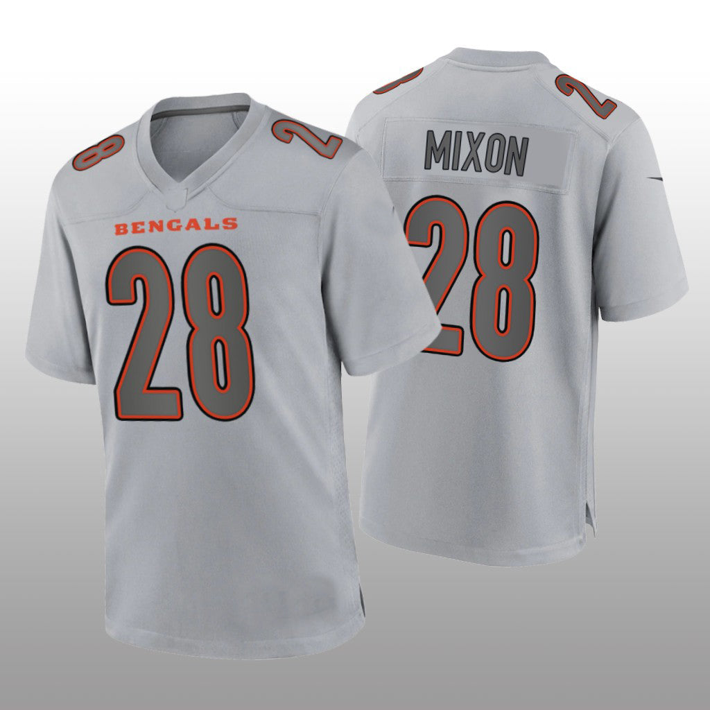 Custom #28 Gray CIN Football Shirt Top