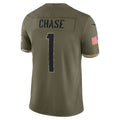 Custom #1 Olive 2022 CIN Football Shirt Top