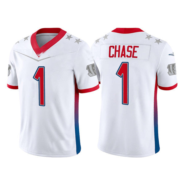 Custom #1 White 2022 CIN Football Shirt Top