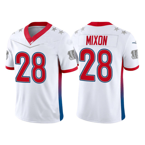Custom #28 White 2022 CIN Football Shirt Top
