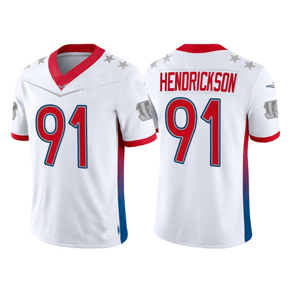 Custom #91 White 2022 CIN Football Shirt Top