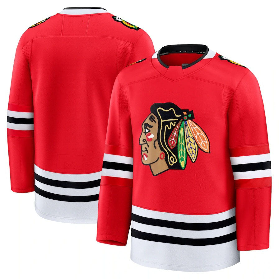 Custom Red CHI Hockey Shirt Top