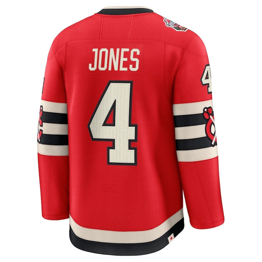 Custom #4 Red 2025 CHI Hockey Shirt Top