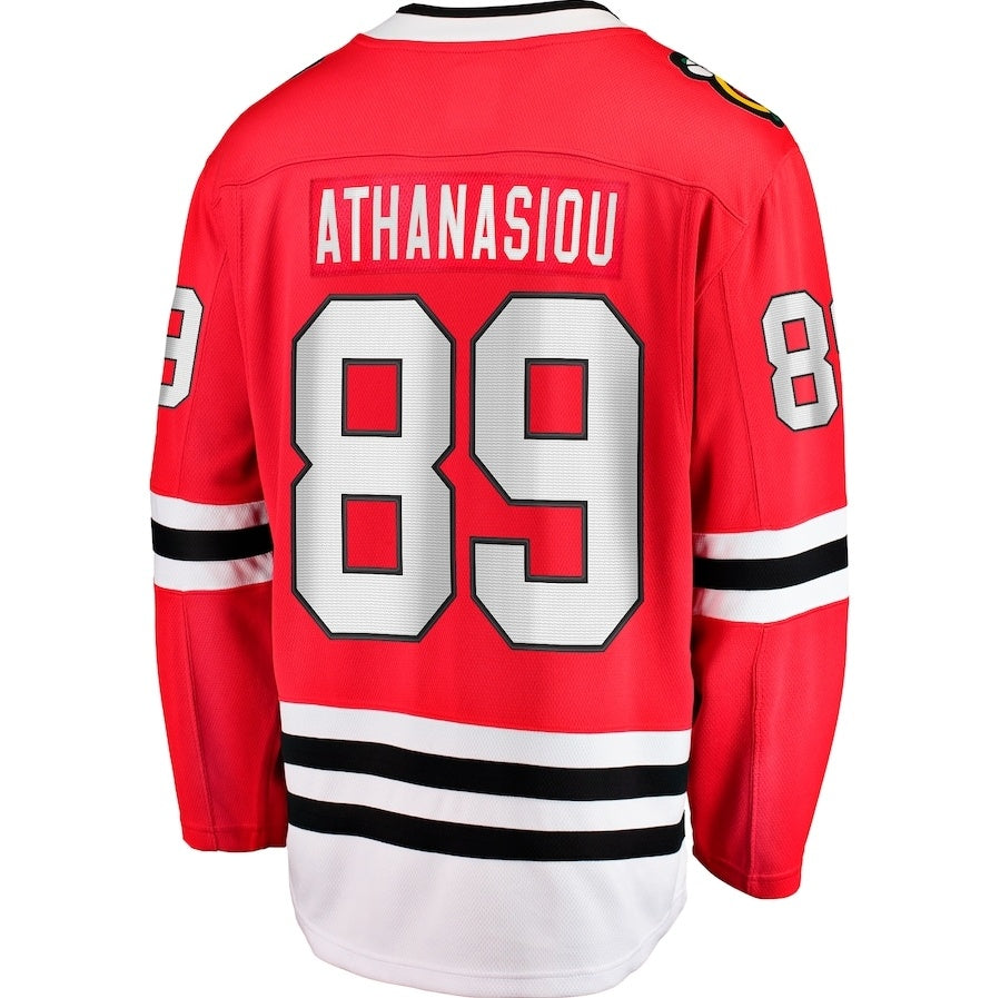 Custom #89 Red CHI Hockey Shirt Top