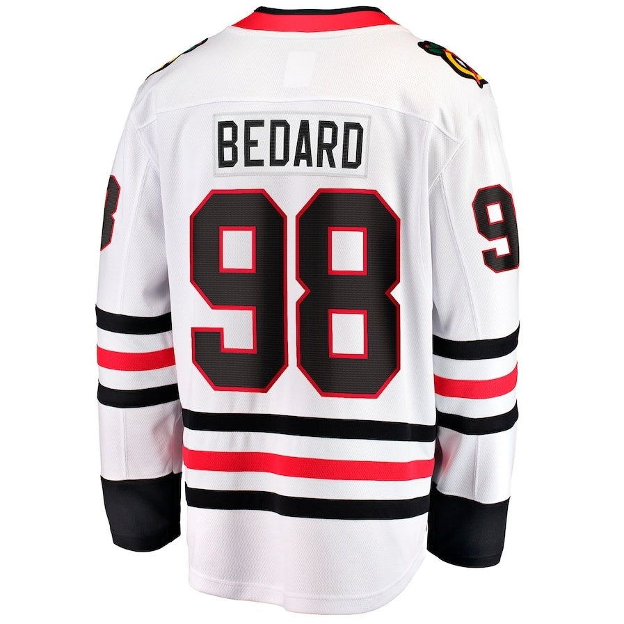 Custom #98 White CHI Hockey Shirt Top