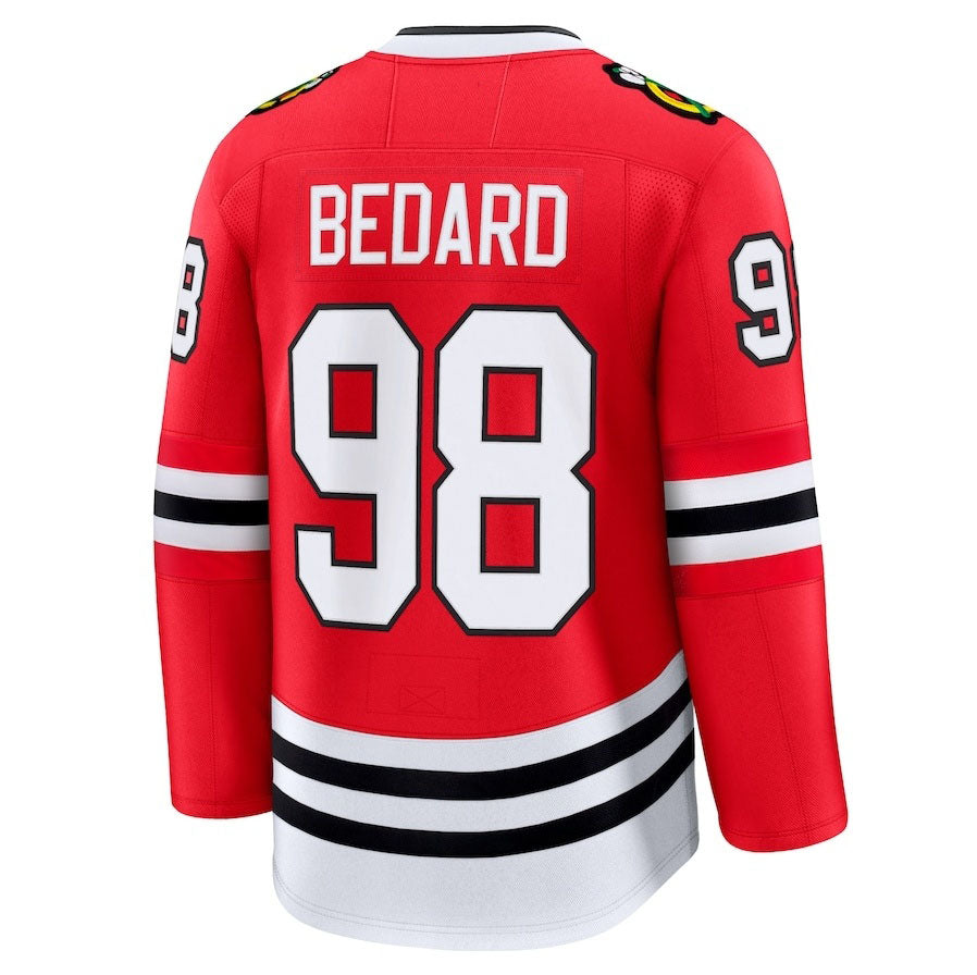 Custom #98 Red CHI Hockey Shirt Top