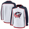 Custom White CBJ Hockey Shirt Top
