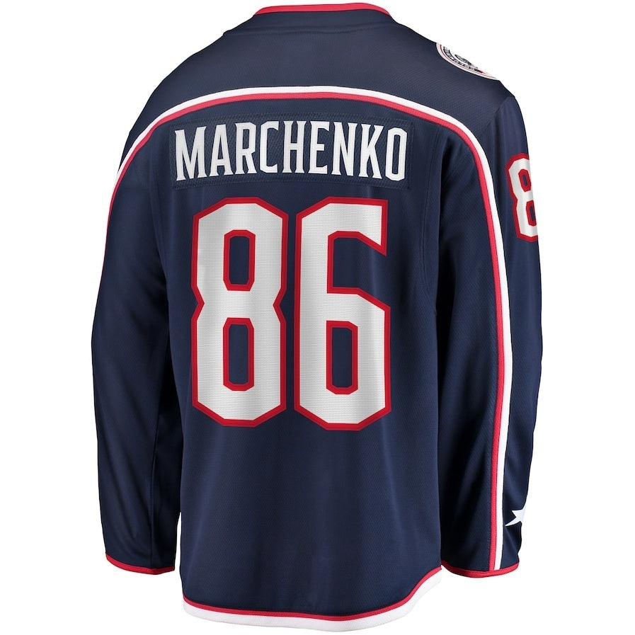 Custom #86 Blue CBJ Hockey Shirt Top