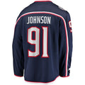 Custom #91 Blue CBJ Hockey Shirt Top