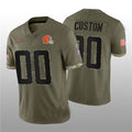 Custom Olive 2022 CLE Football Shirt Top