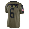Custom #6 Olive 2021 CLE Football Shirt Top