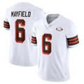 Custom #6 White 1946 CLE Football Shirt Top
