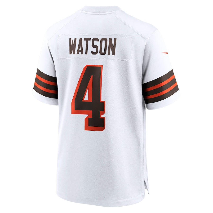Custom #4 White CLE Football Shirt Top