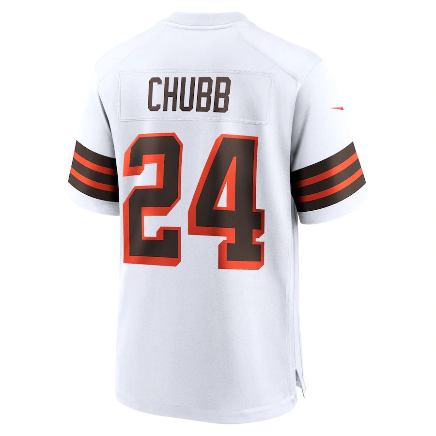 Custom #24 White 1946 CLE Football Shirt Top