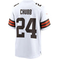 Custom #24 White CLE Football Shirt Top
