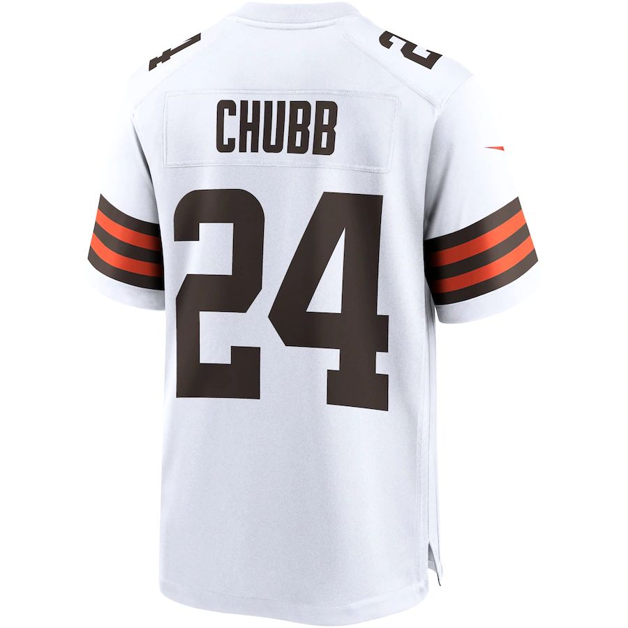 Custom #24 White CLE Football Shirt Top