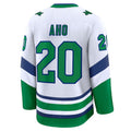 Custom #20 White Throwback CAR Hockey Shirt Top