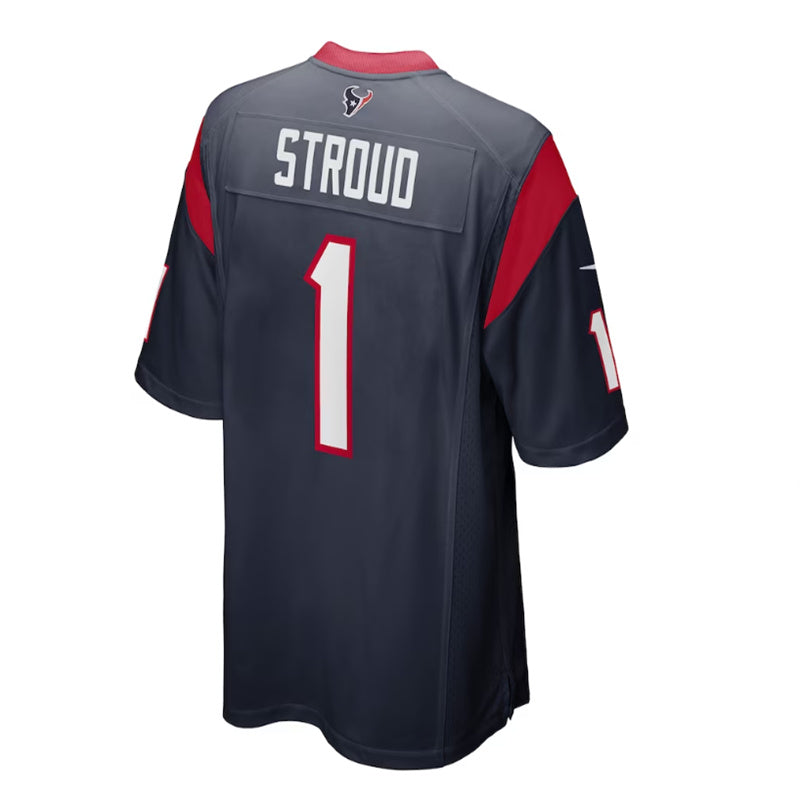 Custom #1 Navy 2023 HOU Football Shirt Top