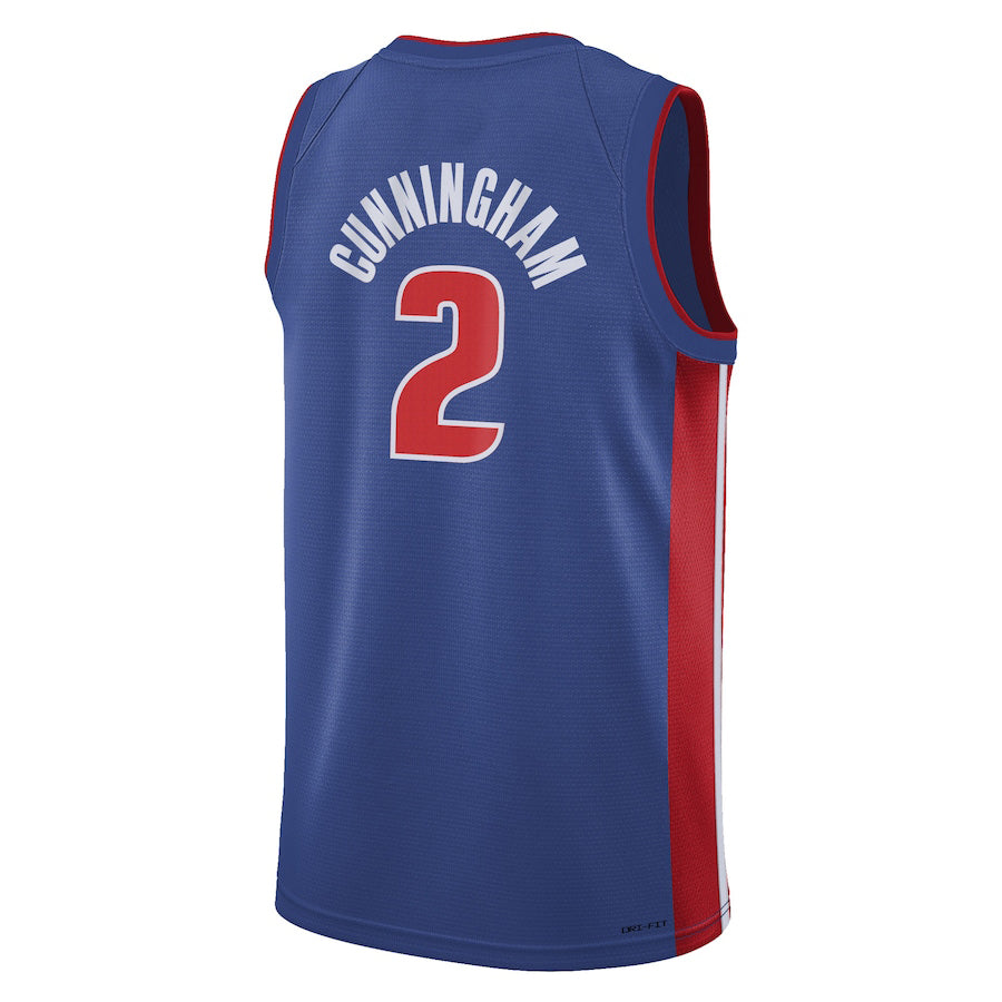 Custom #2 Blue 2021 DET Basketball Shirt Top